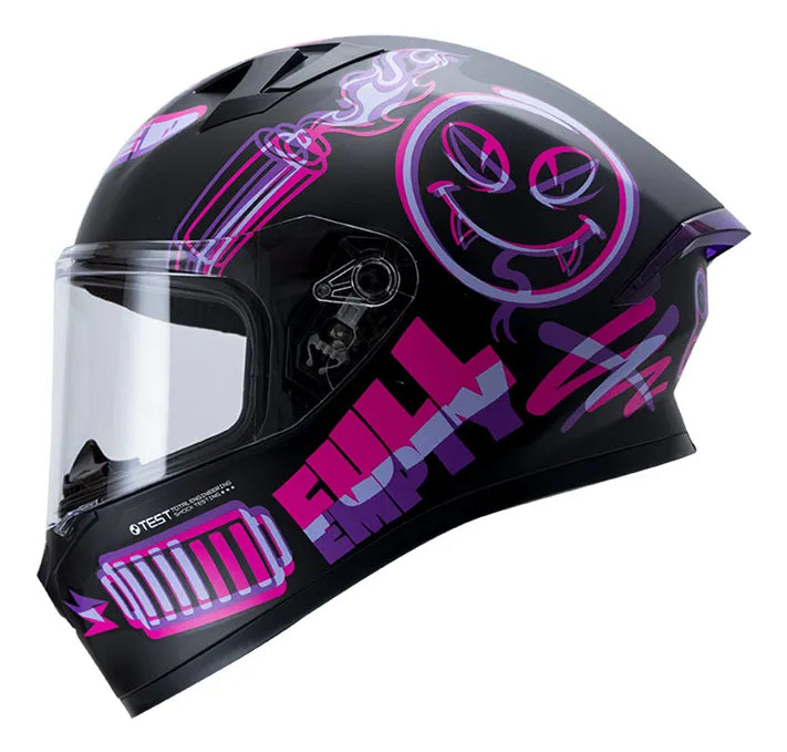 Casco Ich Integral 503 Sp Certificado Negro Mate S Fucsia Switch