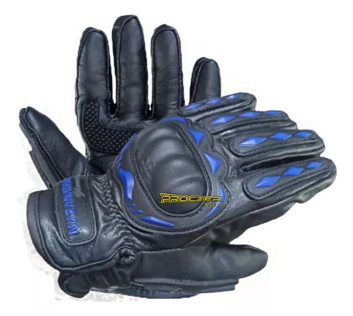 Guantes 100% Cuero Para Moto Con Protecciones Y Térmicos - Velocity Savage