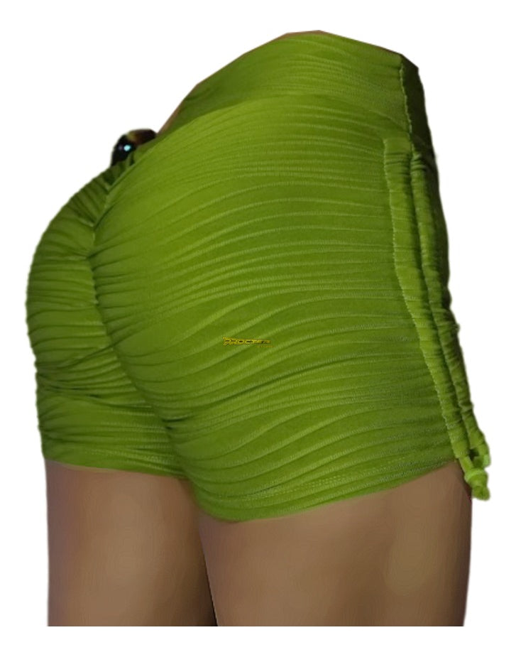 Lycra Corta Short Levanta Cola Push Up Deportivo Texturizado