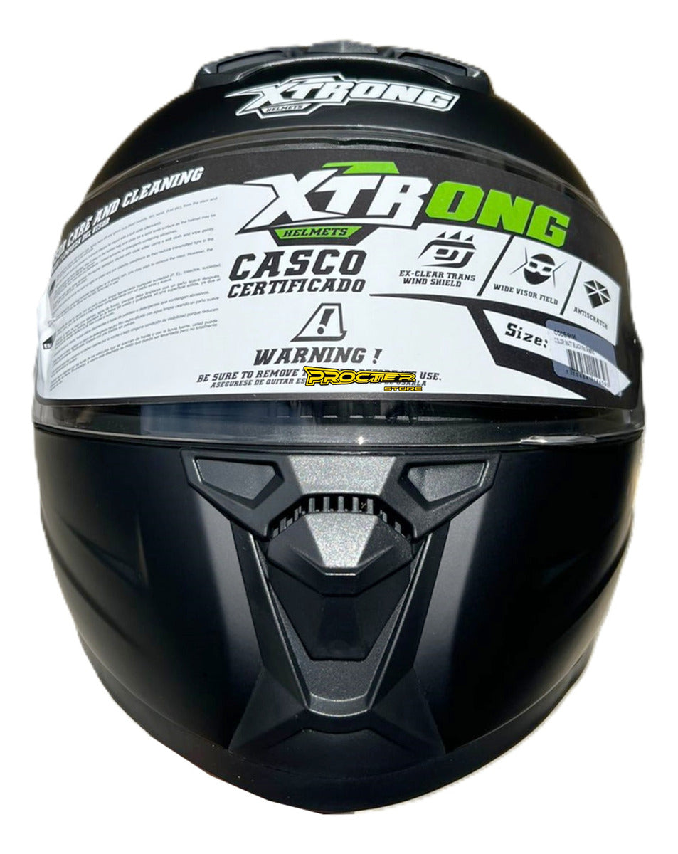 Casco Certificado Xtrong Negro Solid M61 - Precio - Envio gratis
