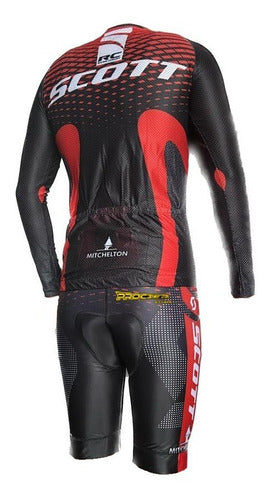 Uniforme De Ciclismo Conjunto Tirantes Badana Manga Larga