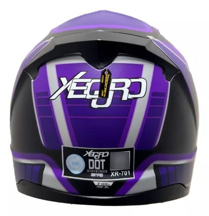 Casco Xecuro Certificado Doble Visor Transparente - Velocity Savage