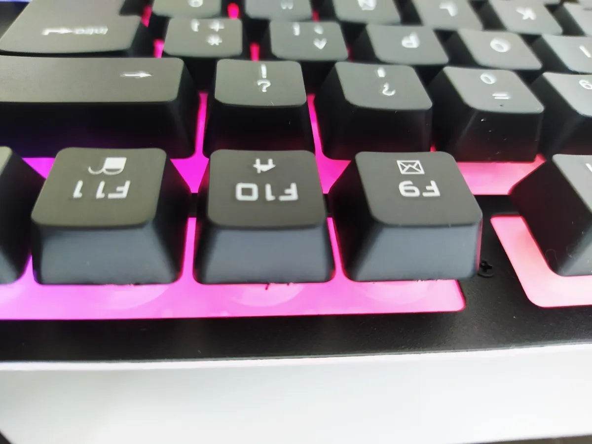 Teclado Gamer Weibo Wb-539 Qwerty Español Con Luz 3 Colores