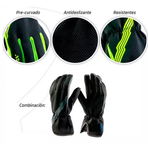 Guantes Térmicos Clima Frío Moto Impermeable Ciclismo - Velocity Savage