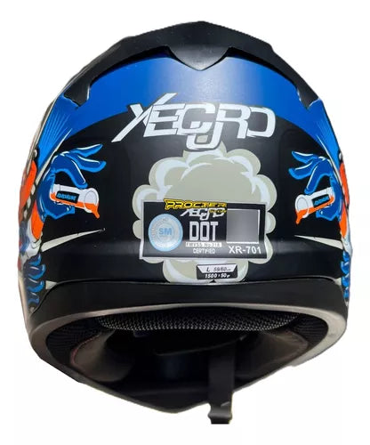 Casco Xecuro Certificado Doble Visor Transparente - Velocity Savage