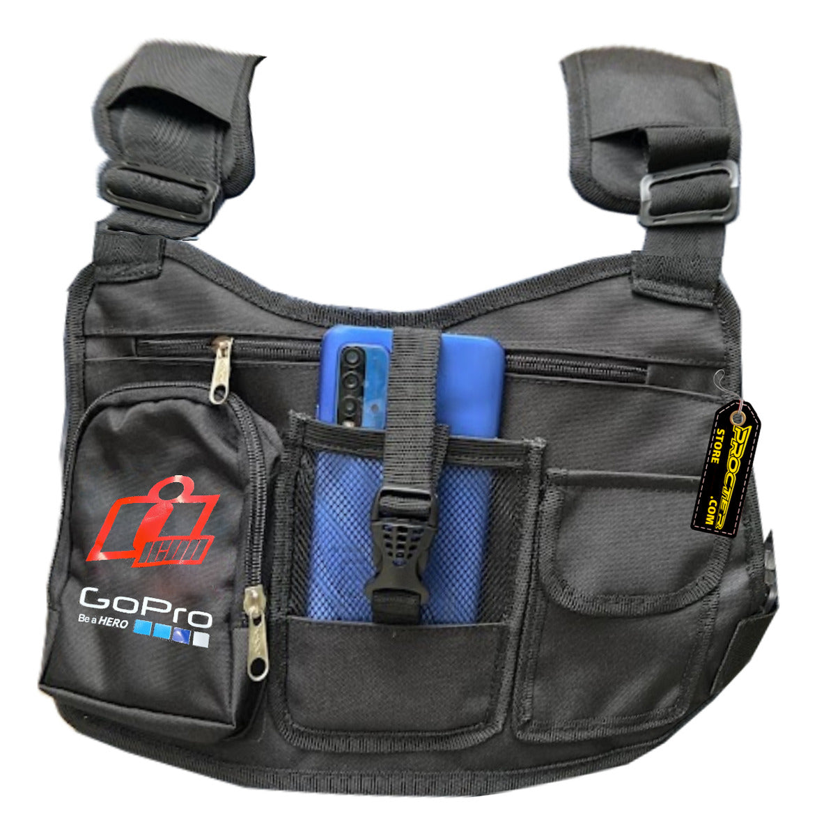 Pechera Moto Cangurera Porta Celular Multiusos - Precio - Envio gratis