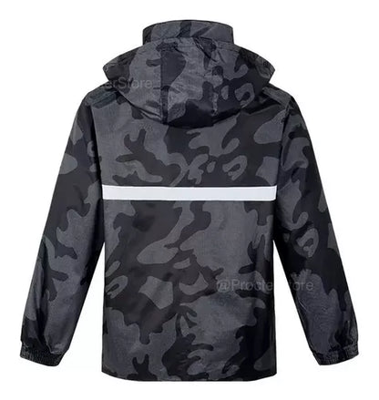 Impermeable Tipo Sudadera Camuflado Con Capota Y Estuche - Velocity Savage