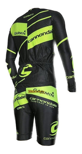 Uniforme De Ciclismo Conjunto Tirantes Badana Manga Larga