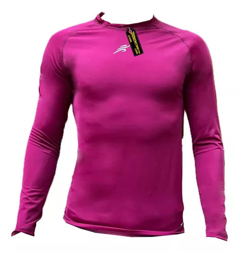 Buzo Deportivo Camiseta Larga Slim Fit Gym Lycra Fria Uv