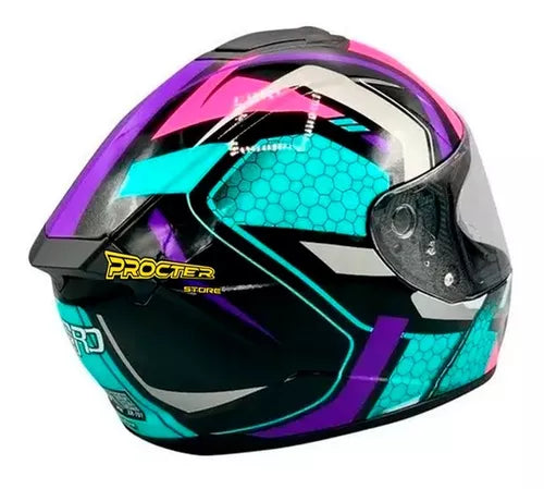 Casco Xecuro Certificado Doble Visor Transparente - Velocity Savage