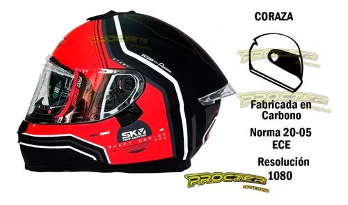 Casco Shaft Pro 600 Dv con Película Antiempañante - Velocity Savage