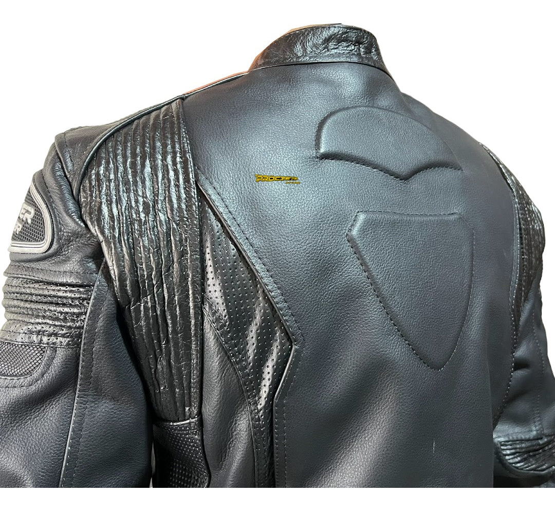 Chaqueta 100% Cuero Protección Reflectiva Moto Procter Msi