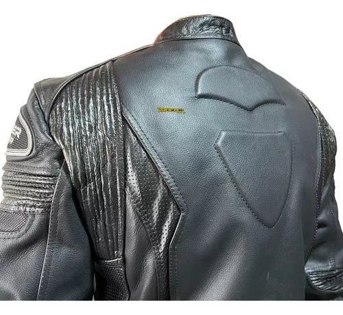 Chaqueta de Cuero con Protección Reflectiva - Velocity Savage