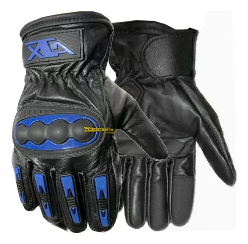 Guantes 100% Cuero Para Moto Tactil Con Limpiavisor - Velocity Savage