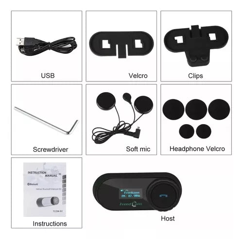 Intercomunicador Bluetooth Tcom Sc 800mts Radio - Velocity Savage