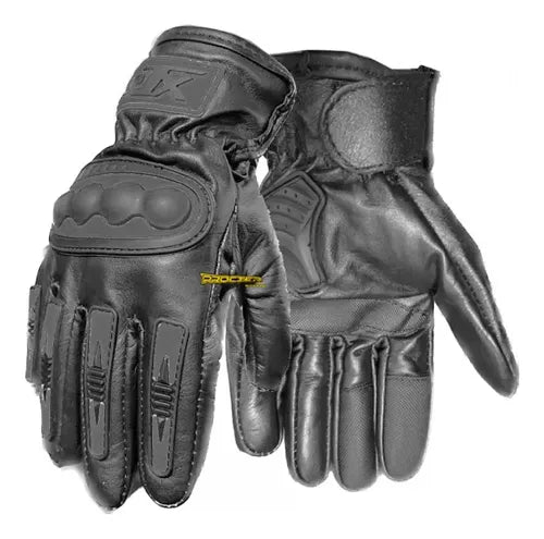 Guantes 100% Cuero Para Moto Tactil Con Limpiavisor - Velocity Savage