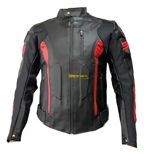 Chaqueta De Protecciones Removibles Cuero Tex Moto - Velocity Savage