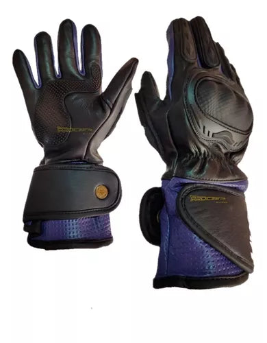 Guantes 100% Cuero Para Moto Caña Larga Con Protecciones - Velocity Savage