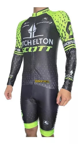 Uniforme De Ciclismo Conjunto Tirantes Badana Manga Larga - Velocity Savage