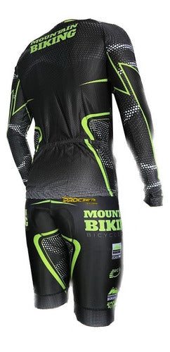 Uniforme De Ciclismo Conjunto Tirantes Badana Manga Larga