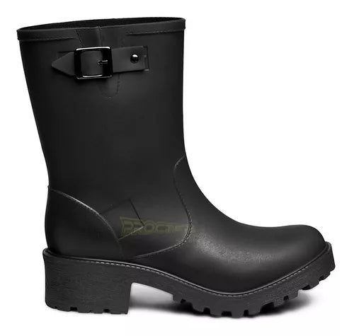 Botín Dama Caucho Impermeable Lluvia Pvc Tacón Botas Mujer - Velocity Savage