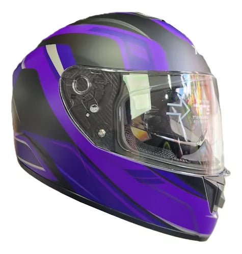 Casco Xecuro Certificado Doble Visor Transparente - Velocity Savage