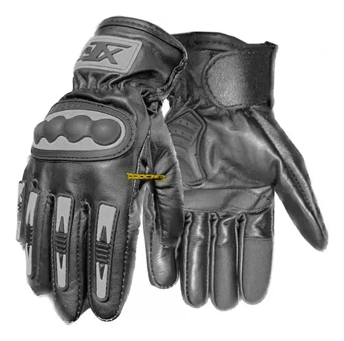 Guantes 100% Cuero Para Moto Tactil Con Limpiavisor - Velocity Savage