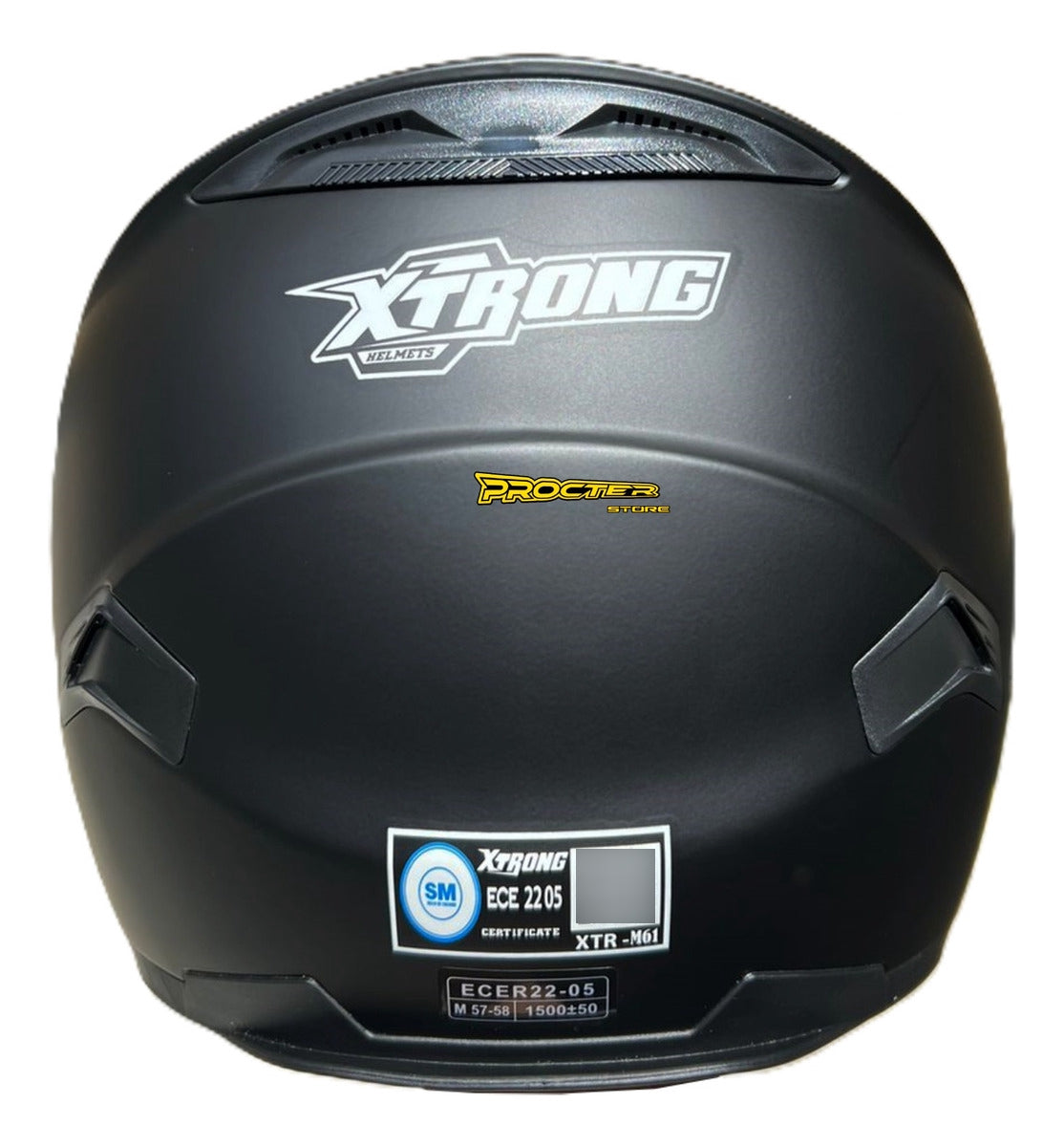 Casco Certificado Xtrong Negro Solid M61 - Precio - Envio gratis