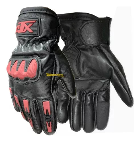 Guantes 100% Cuero Para Moto Tactil Con Limpiavisor - Velocity Savage