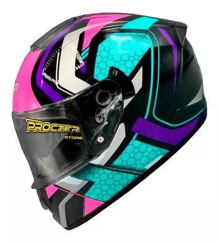 Casco Xecuro Certificado Doble Visor Transparente - Velocity Savage