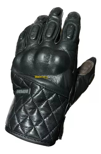 Guantes 100% Cuero Para Moto Con Protecciones Ropero - Velocity Savage