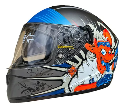 Casco Xecuro Certificado Doble Visor Transparente - Velocity Savage