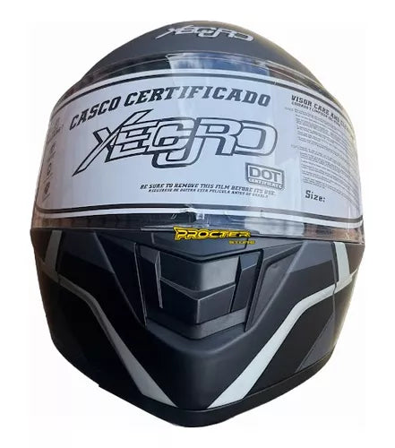 Casco Xecuro Certificado Doble Visor Transparente - Velocity Savage