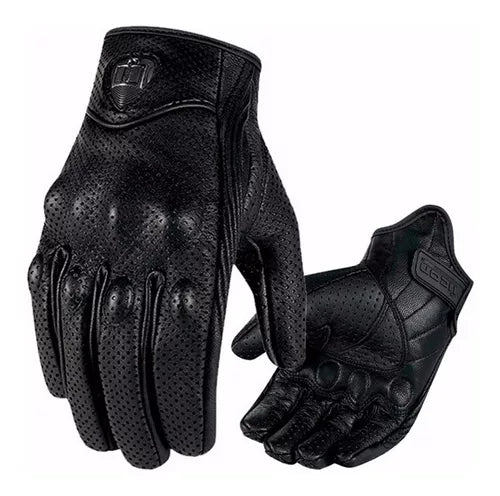 Guantes Icon Pursuit En Cuero Moto Protección Unisex - Velocity Savage