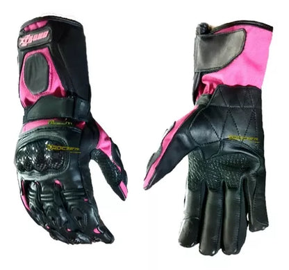 Guantes Cuero Moto Caña Larga Con Protección Certificados - Velocity Savage