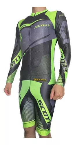 Uniforme De Ciclismo Conjunto Tirantes Badana Manga Larga - Velocity Savage