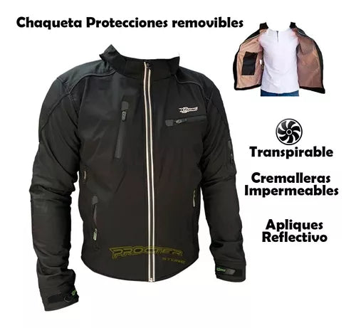 Chaqueta Moto Protecciones Removibles Certificada Deportiva - Velocity Savage