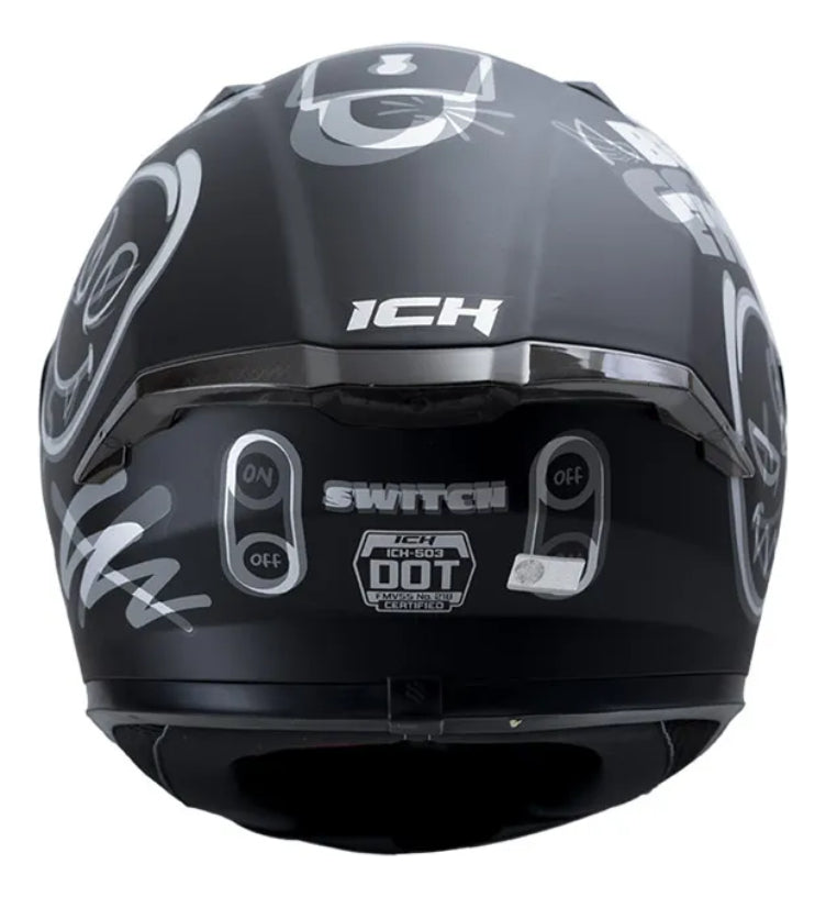 Casco Ich Integral 503 Sp Certificado Negro Mate