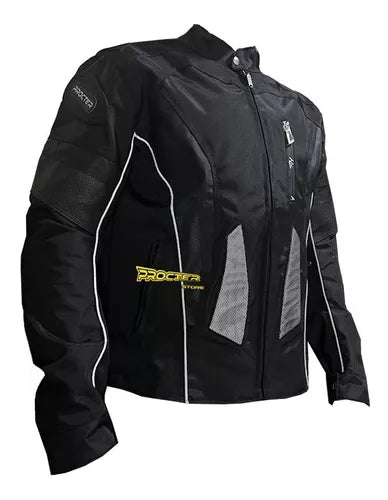 Chaqueta Protecciones Y Reflectiva Lona Cuerotex Moto Envío - Velocity Savage