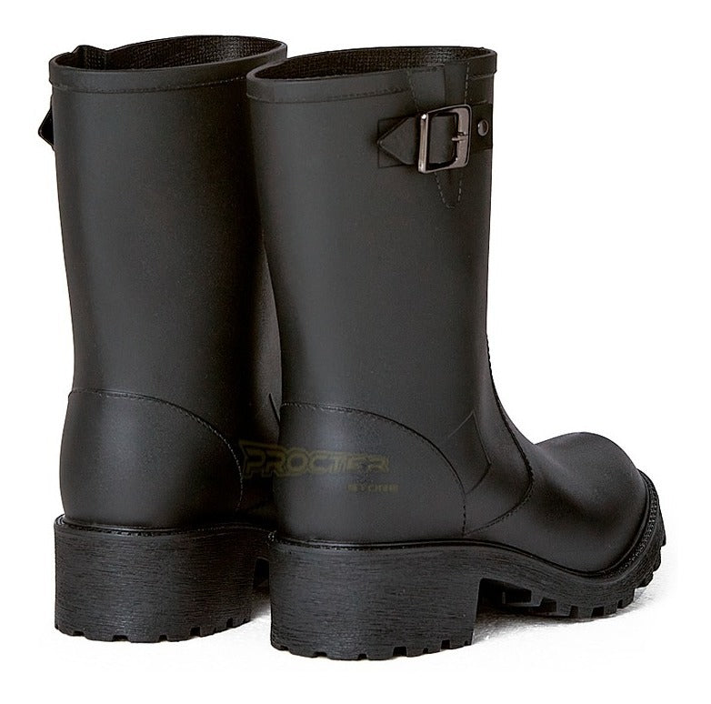 Botín Dama Caucho Impermeable Lluvia Pvc Tacón Botas Mujer