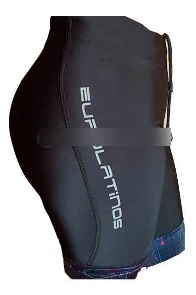 Pantaloneta Dama Badana Corta Lycra Gel Ciclismo Mtb Pro Negro