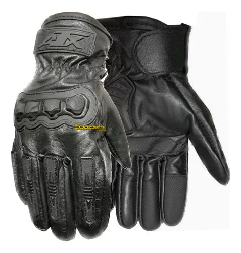 Guantes 100% Cuero Para Moto Tactil Con Limpiavisor - Velocity Savage