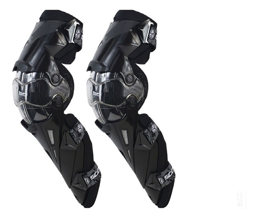 Rodilleras Scoyco K12 Articulada Protección Original Negra Negro