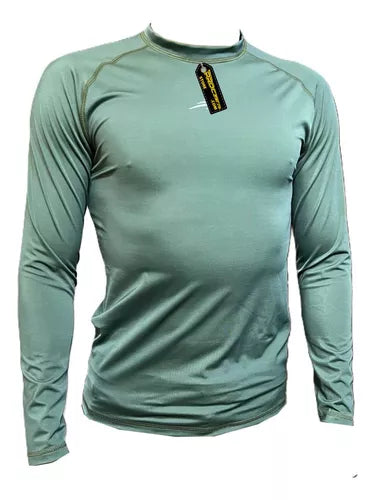 Buzo Deportivo Camiseta Larga Slim Fit Gym Lycra Fria Uv