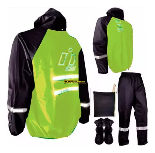 Impermeable Siliconado Para Motociclista 4 Piezas Xxl - Velocity Savage