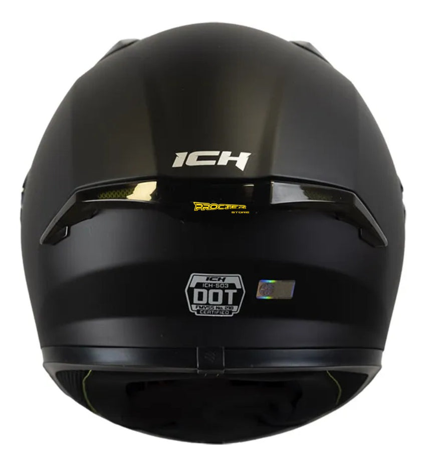 Casco Ich Integral 503 Sp Certificado Negro Mate