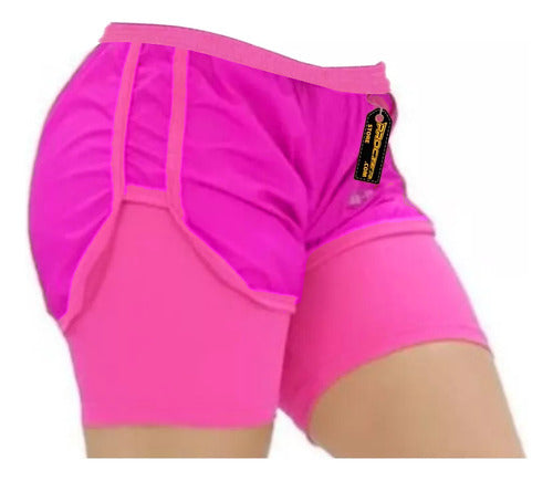 Pantaloneta Dama Short Deportiva Con Licra Running