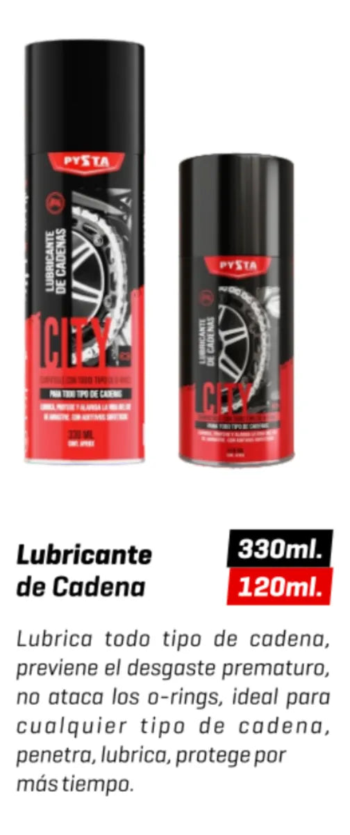 Kit Lubricante De Cadena Para Moto Pysta 120ml Y Cepillo2
