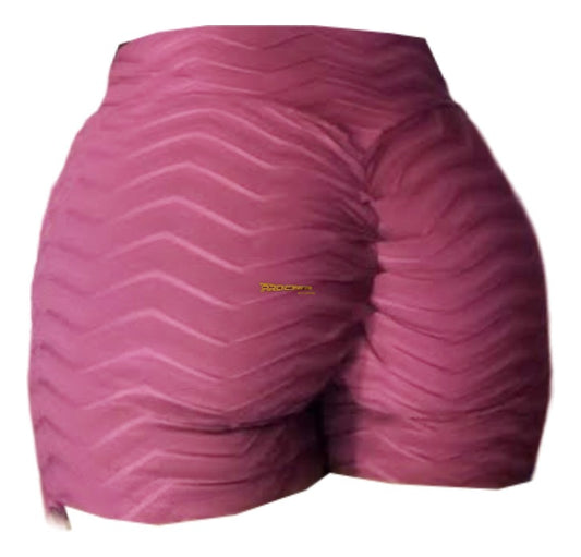 Lycra Corta Short Levanta Cola Push Up Deportivo Texturizado Rojo Única