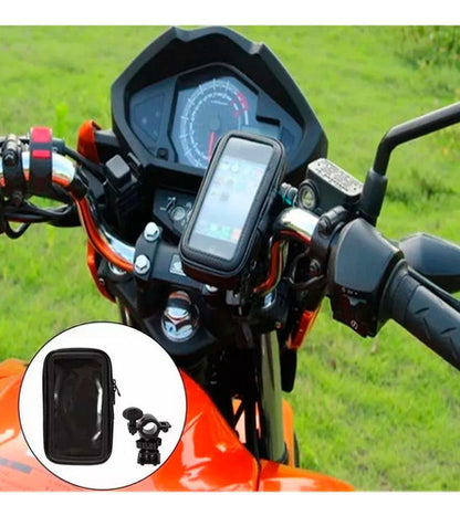 Soporte Porta Celular Moto Bolso Impermeable Estuche Bici